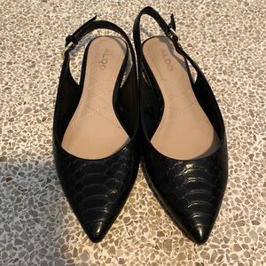 Aldo Pointed Toe Slingback Flats
